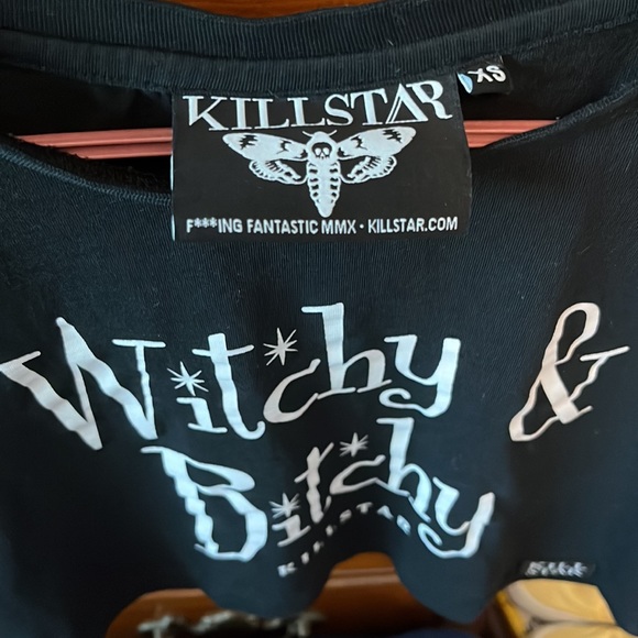KILLSTAR🧿WITCHY&BITCHY👁️🗨️🌚 SHORT CROP TOP!🪬XS - Picture 4 of 8